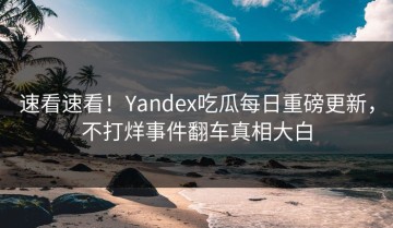 速看速看！Yandex吃瓜每日重磅更新，不打烊事件翻车真相大白