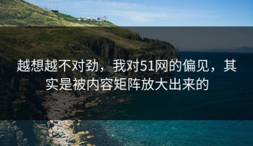 越想越不对劲，我对51网的偏见，其实是被内容矩阵放大出来的
