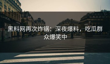 黑料网再次炸锅：深夜爆料，吃瓜群众爆笑中