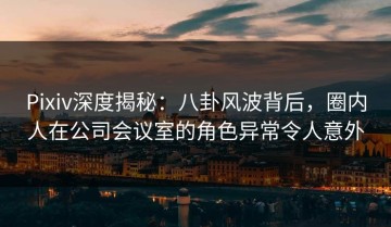 Pixiv深度揭秘：八卦风波背后，圈内人在公司会议室的角色异常令人意外