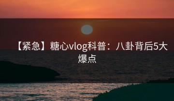 【紧急】糖心vlog科普：八卦背后5大爆点