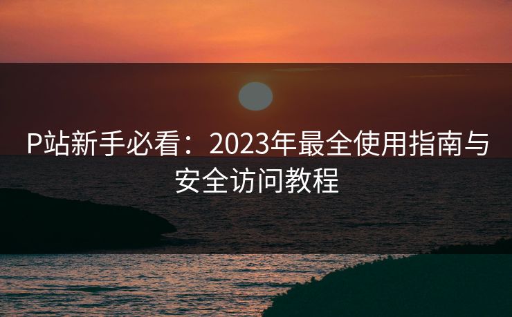 P站新手必看:2023年最全使用指南与安全访问教程 P站新手必看:2023年最全使用指南与安全访问教程